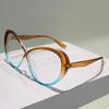 Cat Eye Glasses Women Fashion Candy Color Decor Eyewear Trendy Brand Design Blue Light Blocking Patchwork Optical Frames