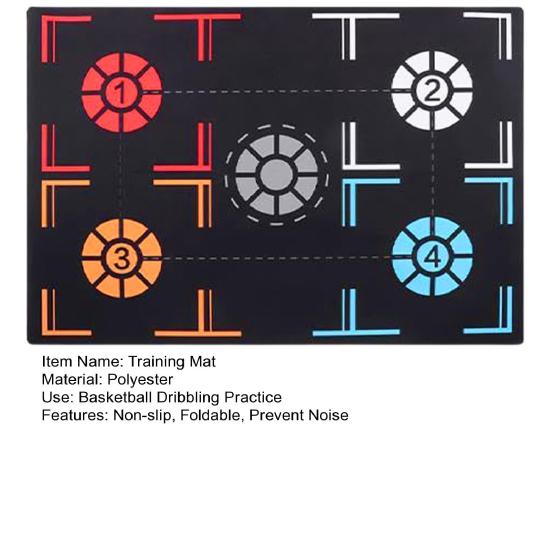 Basketball Training Mat for Kids Improve Dribbling Skills Non-Slip Surface Mat Foldable Anti-Slip