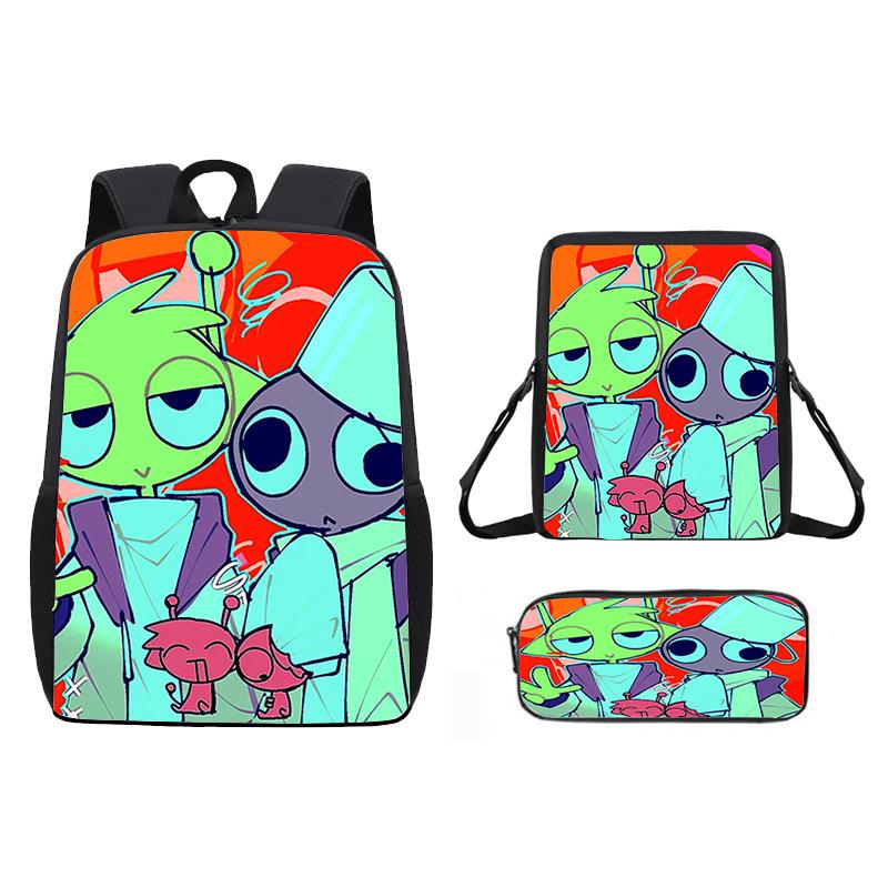 Rhythm Box Sprunki Anime Akcesoria Uczeń Plecak Szkolny Kreskówkowy Plecak Torba na Ramię Piórnik
