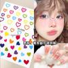 Dopamine Makeup Heart Stickers: Colorful Face & Nail Decorations for Festivals