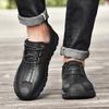 38-48 Large Size Leather Shoes Men's Microfiber Leather Soft Bottom Winter Men's Shoes Business Casual Leather Shoes