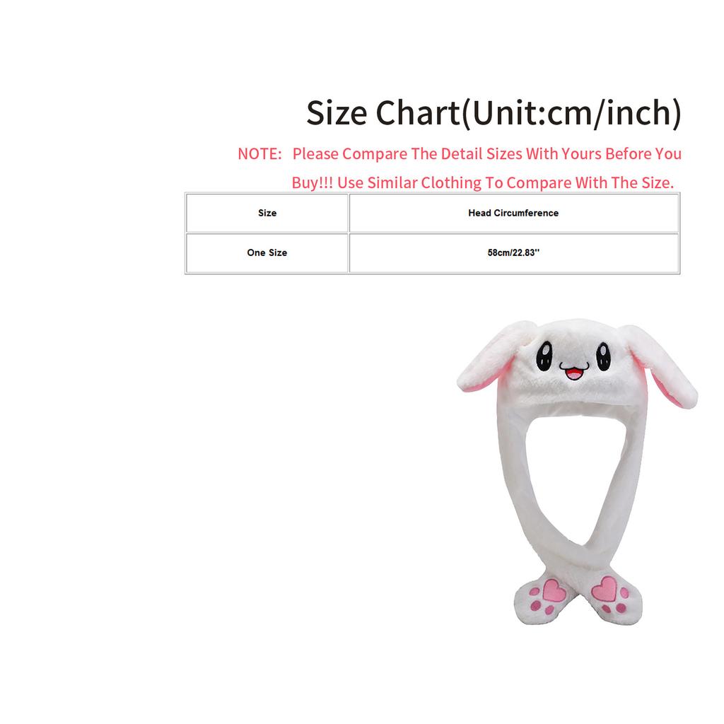 Cute Bunny Hat Ear Moving Jumping Hat Plush Hat Cute Cap For Girls