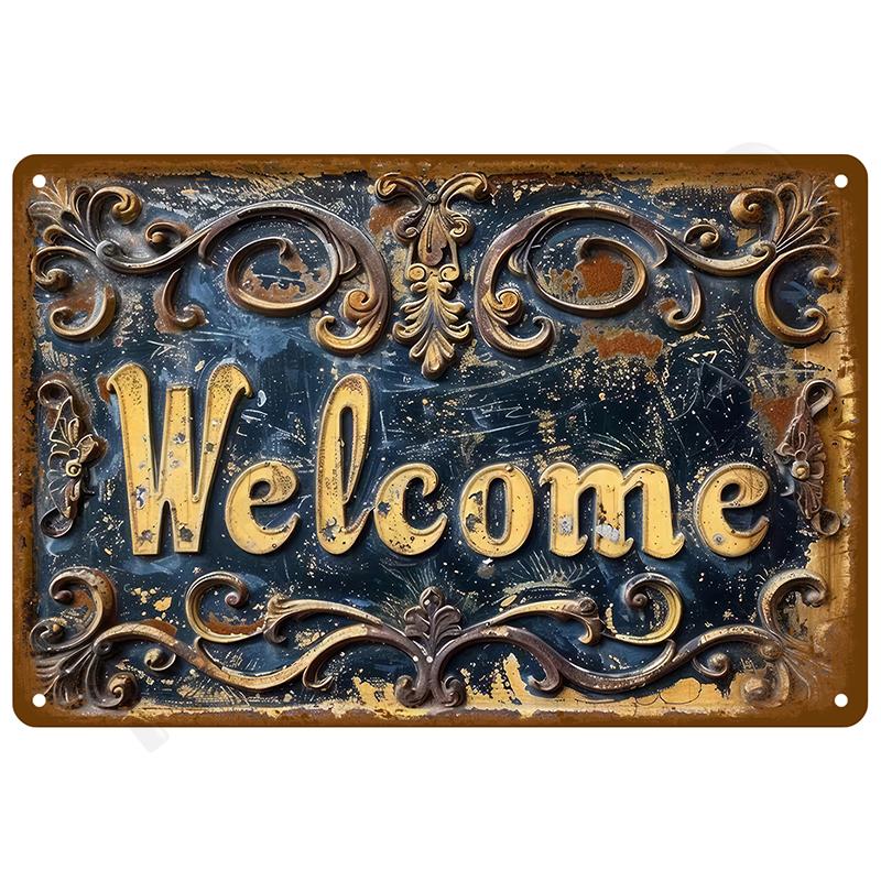 Art Mural Rétro Plaque en Étain Intérieur Extérieur Esthétique Pièce Vintage Articles Décoration Maison Décoration Luxe Métal Plaque Affiche Plaques Bar