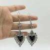 Gothic Halloween Bat & Thorn Heart Earrings - European & American Style