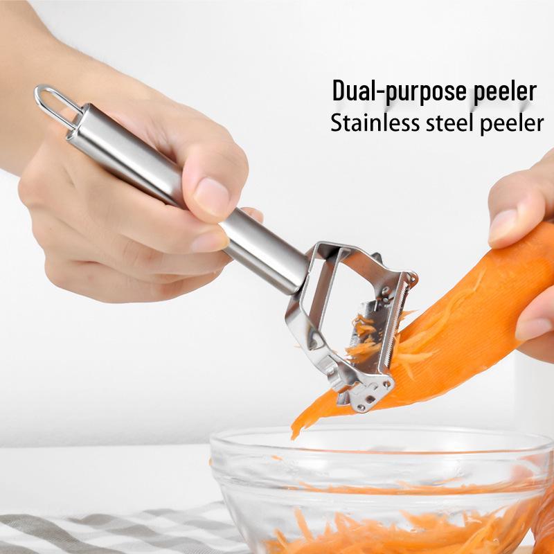 Multi-Functional Stainless Steel Double-Headed Peeler and Grater
