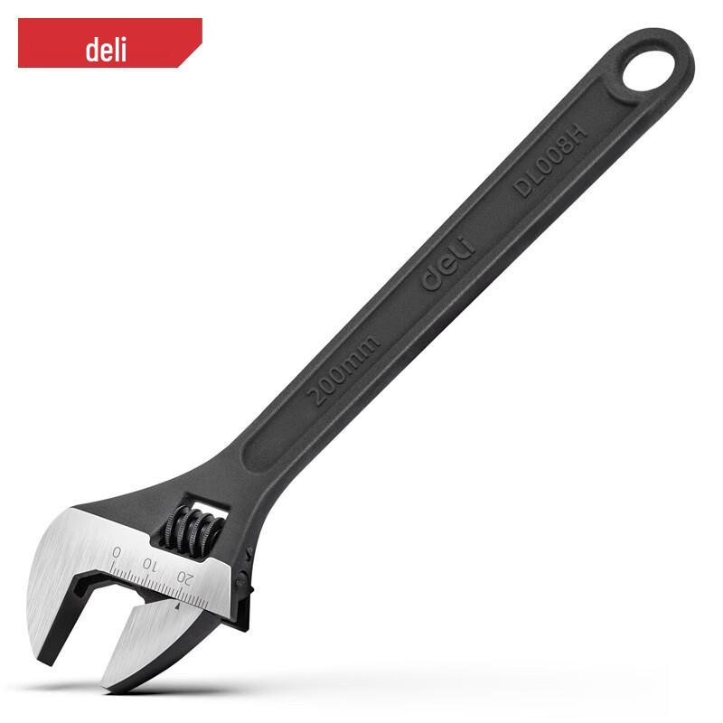 Deli Blackened Adjustable Wrench 8 inch