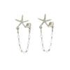 Imitation Pearl Starfish Dangle Earring Bohemian Sea Star Jewelry New Stud Earrings  Beach