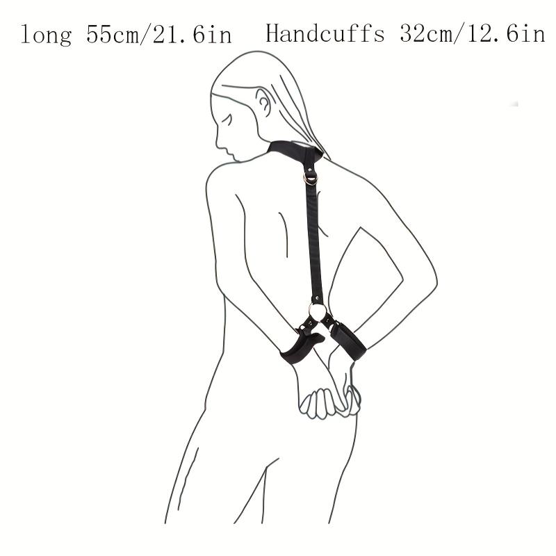 1pc Women's Binding Anti-back Handcuffs Alternative Flirting Ribbon Neck Handcuffs Handcuffs Strap
