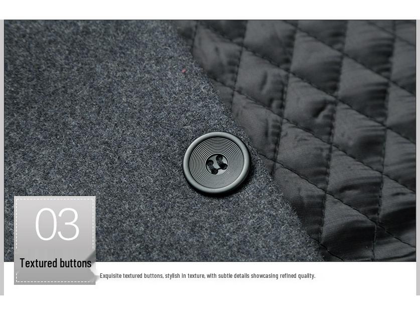 Men's Mid-Length Stand-up Collar Wool Blend Overcoat - Non-Iron Fashion Outerwear for Autumn/Winter 2020