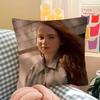 pc Sadie Sink Stranger Pillow Case Fashion Square Pillowcase Bedroom Sofa Room Ins Decoration Leisure