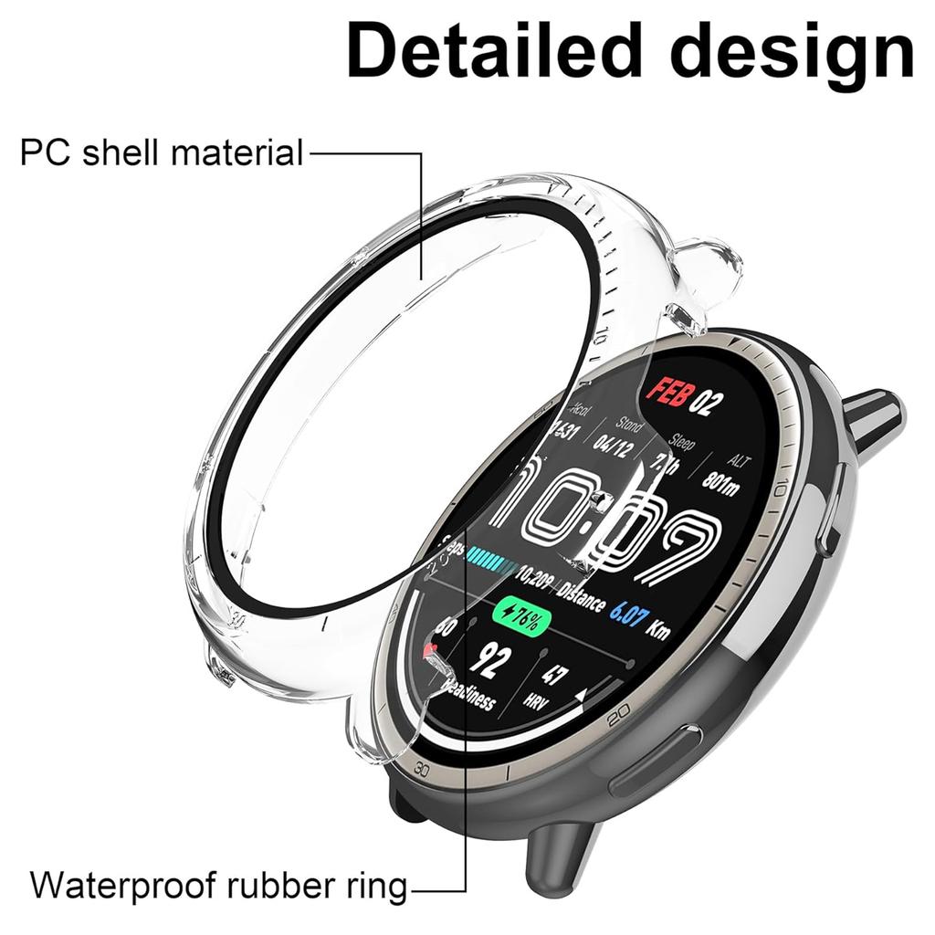 PC Hollow Case For Amazfit Active 2 (A2437) Protector Samrt Watch Strap Bezel Ring Cover Bumper For Huami Amazfit Active2 Shell