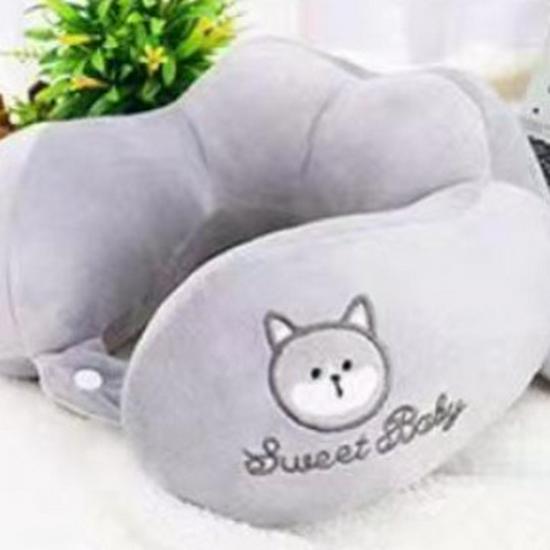 Customized Cartoon U-Shape Neck Pillow with Logo - Perfect for Cervical Support, Travel Comfort, and Company Gifts
