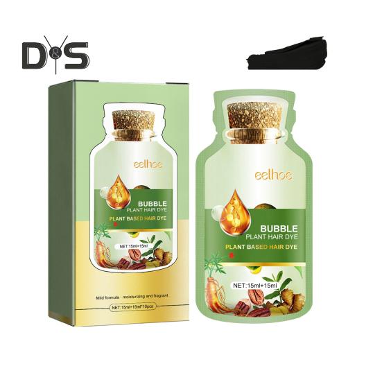 

10 шт., 30 мл, пузырьковая краска для волос, нежный натуральный растительный экстракт, красящий шампунь для мужчин и женщин, ботаническая пена для крашения пузырьков D
