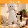 Black And White Cat Stuffed Toy Cushion Large Lounge Decor For All Ages
