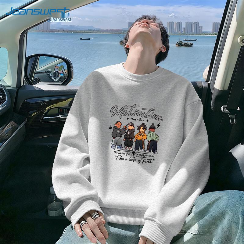 Jeanswest Hip-Hop Figure Graphic Long Sleeve T-Shirt L