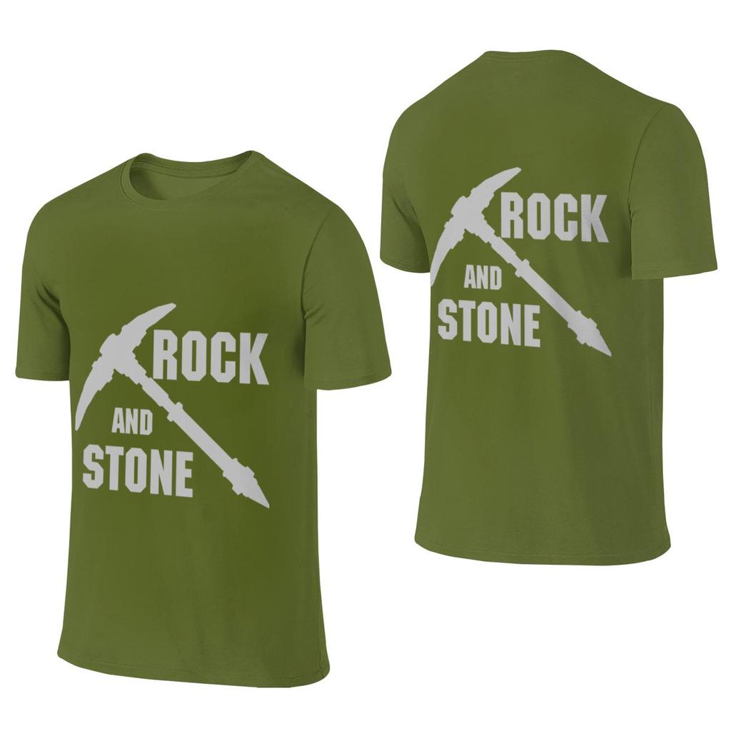 Rock And Stone Grey Casual Reversible Tshirt Urban Light Mature Durable Cotton Tee