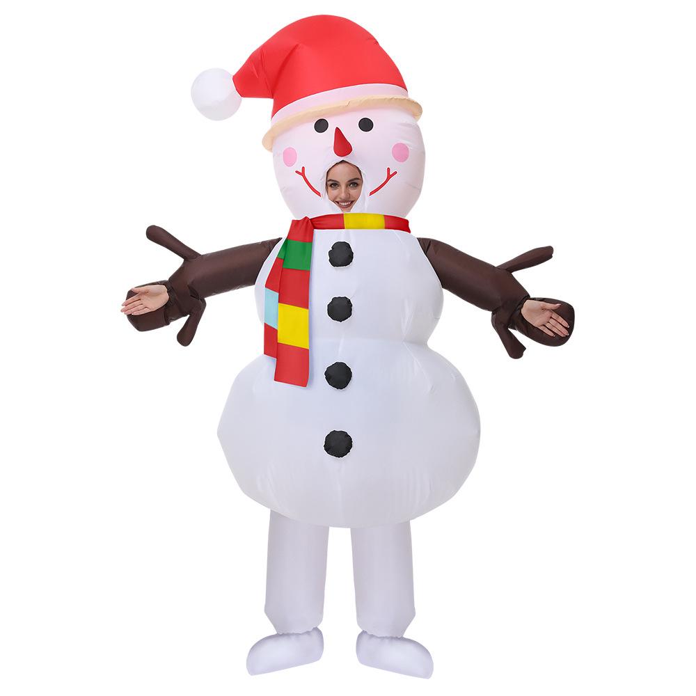 Inflatable Christmas Tree & Snowman Santa Claus Costume for Holiday Cosplay