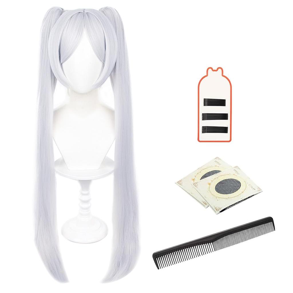 Freelen Fern Stark Himmel Cosplay Wick Single Braid Wig Wig Cosplay Anime Halloween Costume Performance Clothes Holiday Gift Cosplay Accessories