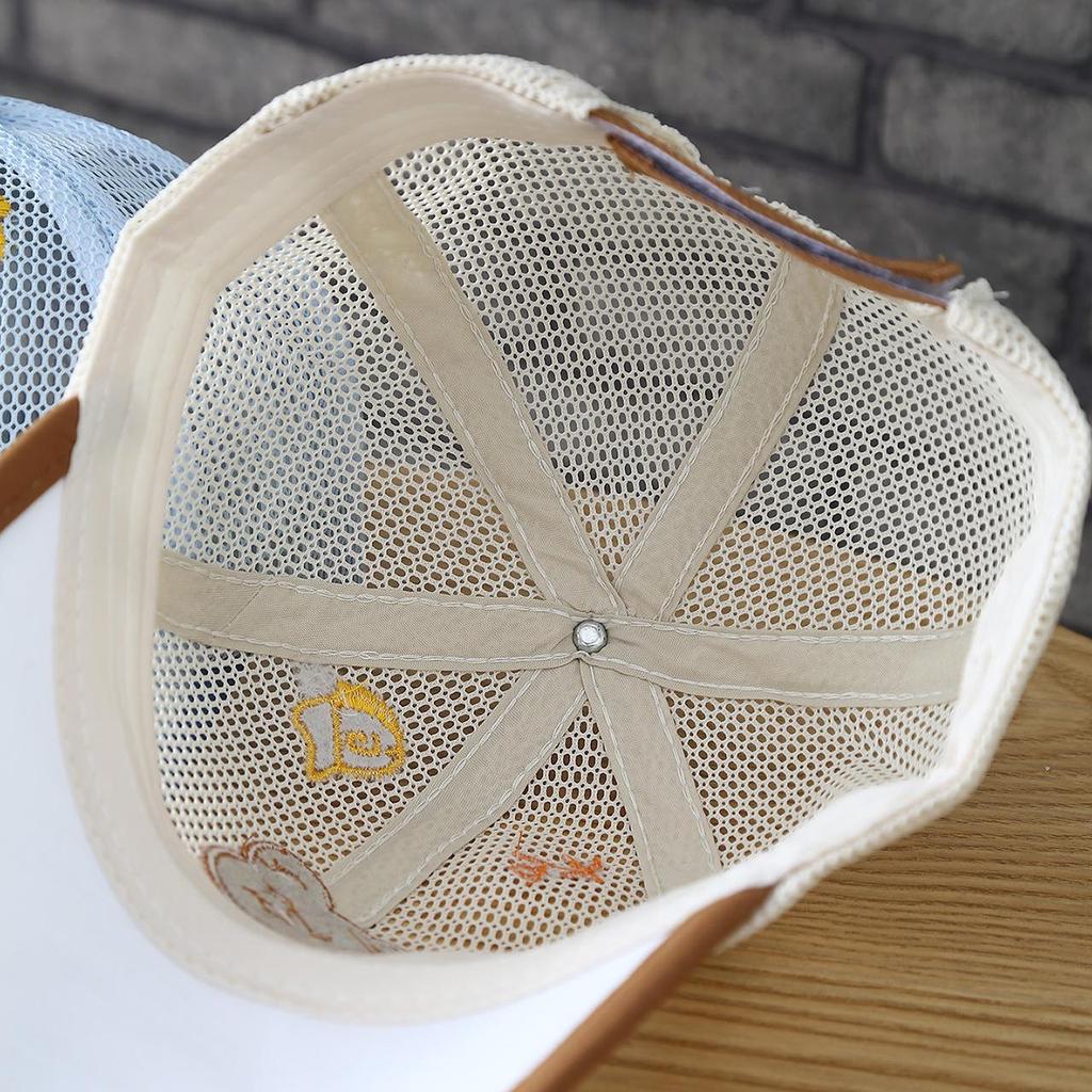Cartoon Bär Baby Baseballkappe Niedliche Tier Kleinkind Mütze für Kinder Junge Mädchen Sommer Atmungsaktiv Dünnes Netz Sonnenschirm Kappen
