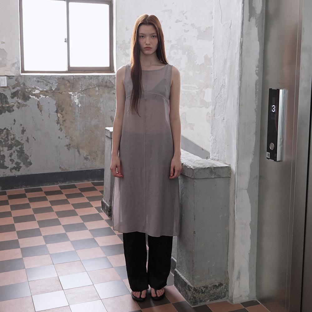 Nowood Glow Layered Dress (Gray) (Slip Set)