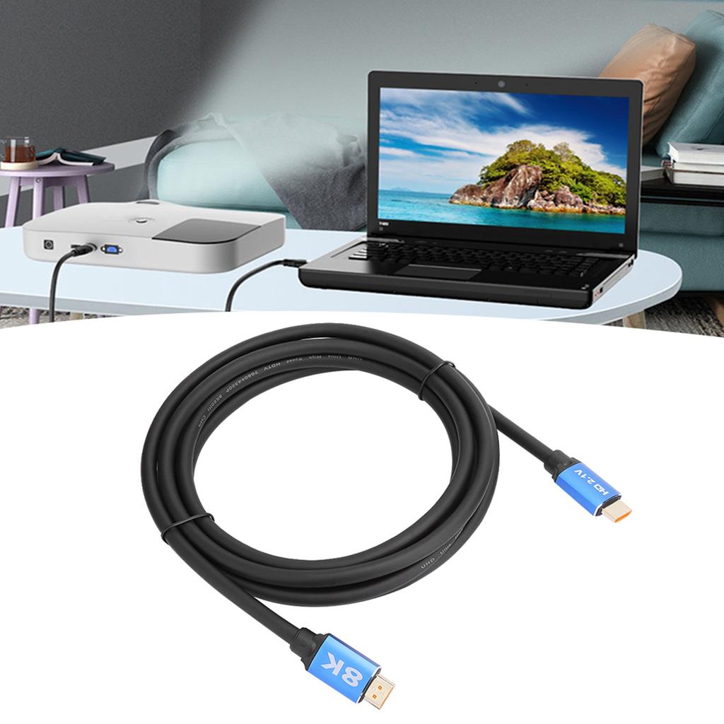 8 K Computer TV Super Clear Video Cable Aluminum Alloy HDMI 2.1V Cable Cord Video Line3 m  9.84 ft