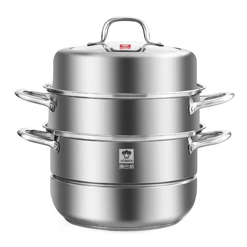 KOBACH 32cm 3-Layer 304 Stainless Steel Steamer Pot