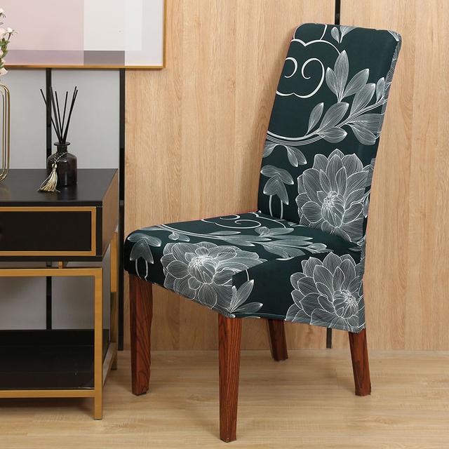 Elastic King Back Chair Cover Xl Size Stretch High Back Chair Covers For Dining Room Wedding Hotel Banquet Home Use Decor Seat Case
