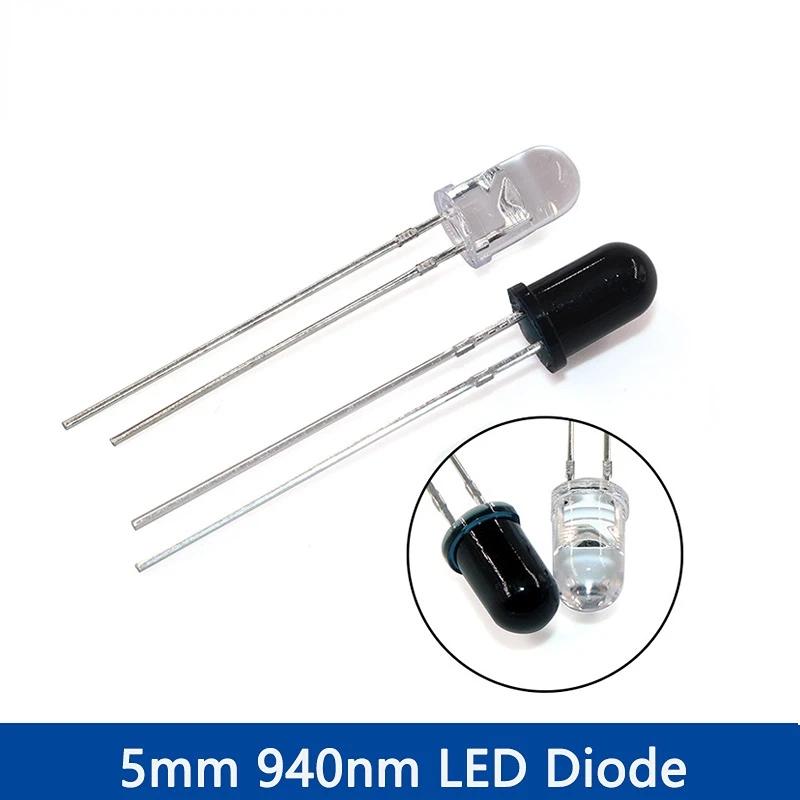 20pcs/Set - 3mm & 5mm 940nm Infrared LEDs and IR Receivers Kit - for Remote Control Applications