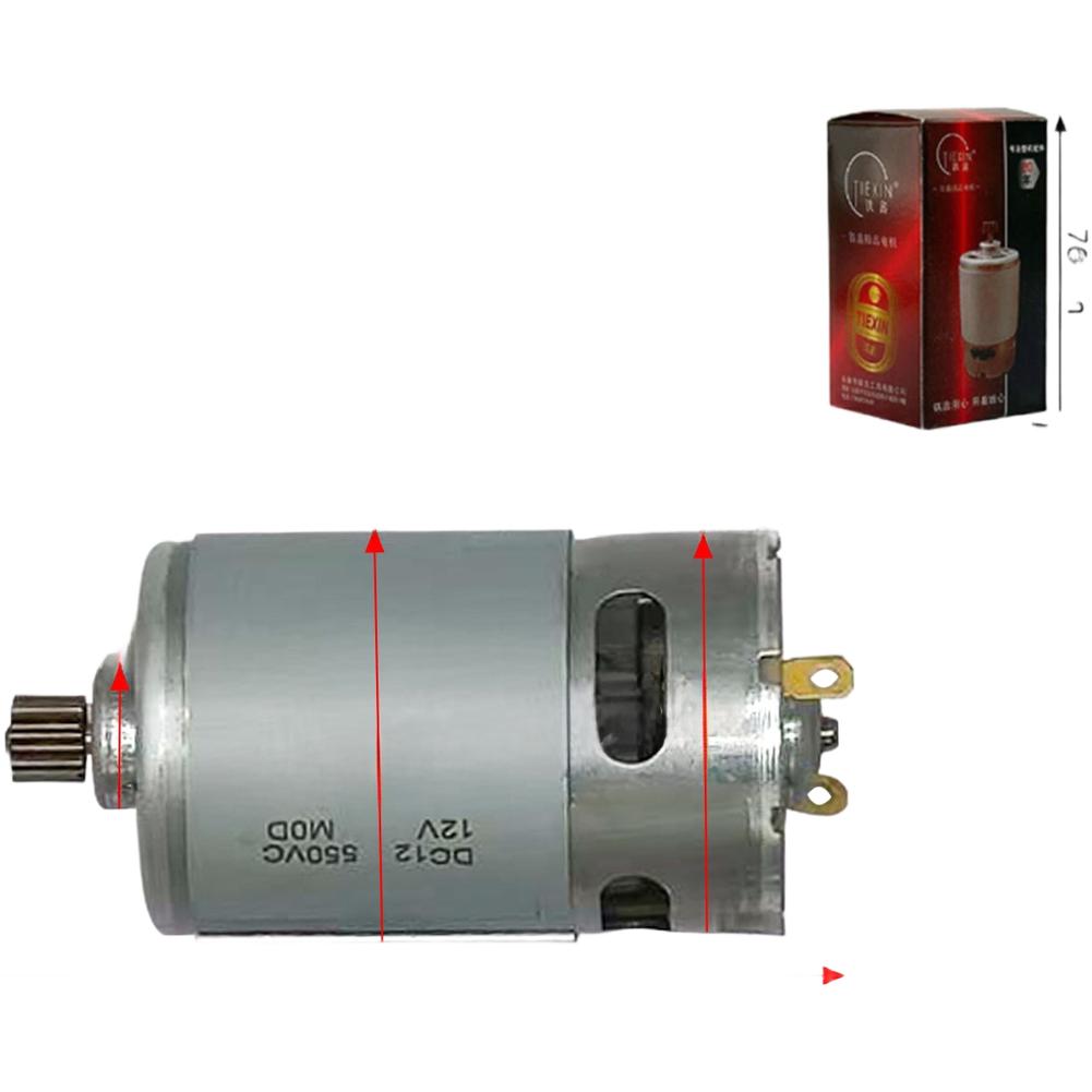 

1pc 12V Lithium Drill Motor 9 Tooth 550 Series Single Speed Electric Motor For 12V Cordless Drills Power Tool Accessories China Mainland