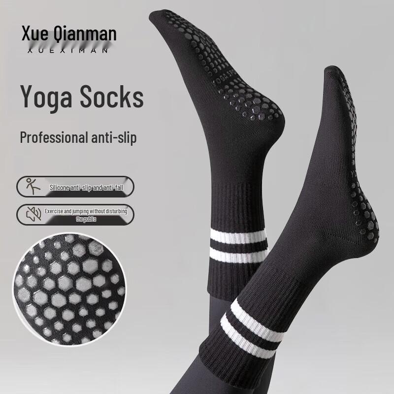 XUEXIMAN Women s Anti-Slip Yoga & Pilates Socks M