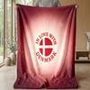 Denmark Football Printed Flannel Blanket Skin Friendly Warm Decorative Throw for Indoor Couch Bed Daily Use