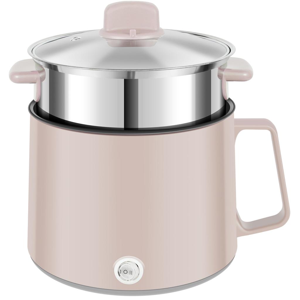 Mini elektrický rýžovar Nepřilnavý multifunkční elektrický rychlovarný stroj s napařovačem pro 1-2 osoby Zásuvka na domácí koleji