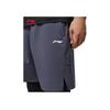 Li Ning Fitness Series Logo Fast Dry Sports Shorts Men Shorts Cold-Sand-Black AKST449-4