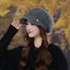 Women's Autumn and Winter Fashion Versatile Hat Beret Big Head Circumference Temperament Wool Octagonal Painter Hat Trendy Foreign Style