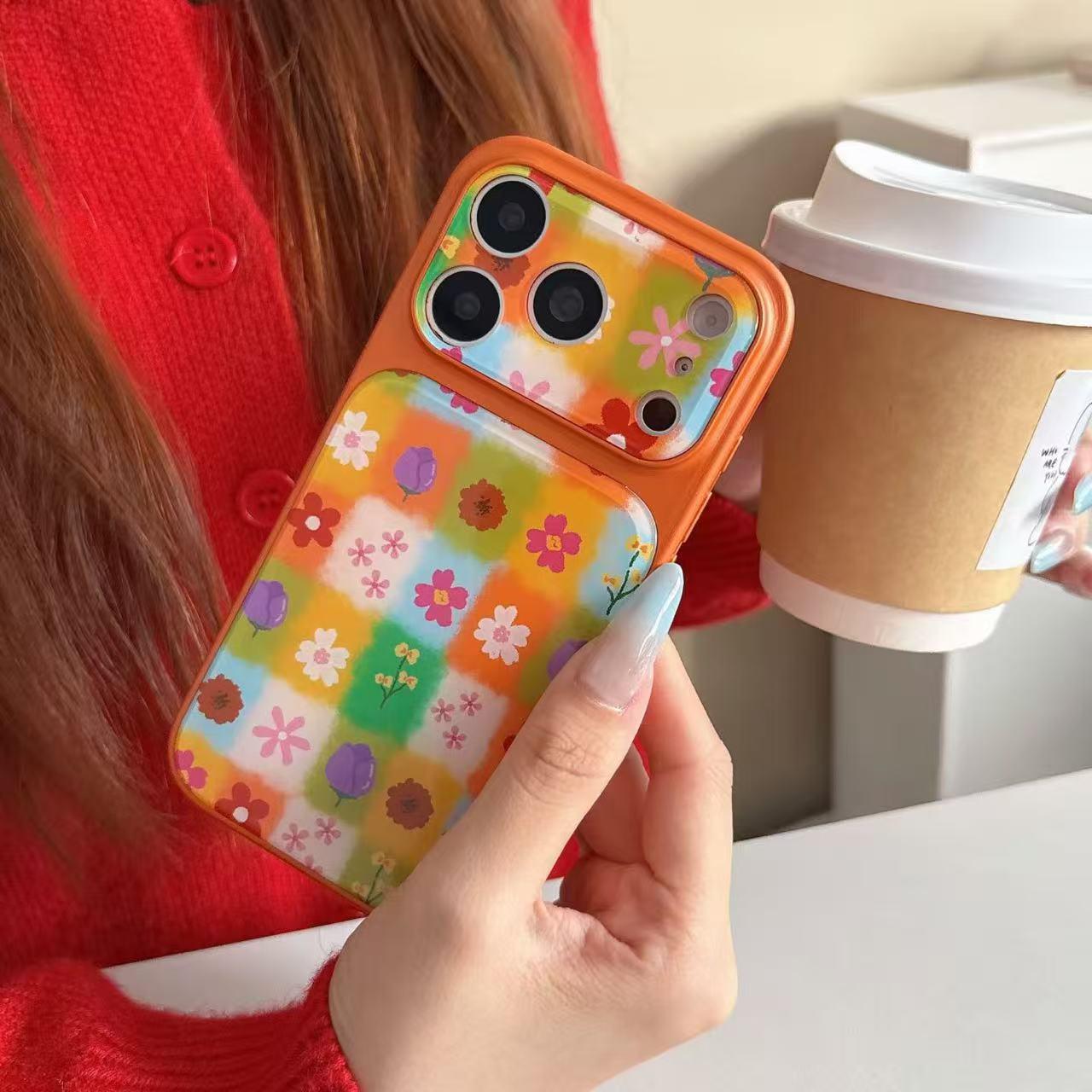 

INS Style Spring Flowers iPhone 17 Pro Max Case with Large Floral Window Design 16