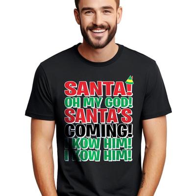 Santa I Know Him Funny Christmas T Shirt Guaranteed To Bring Holiday Cheer U