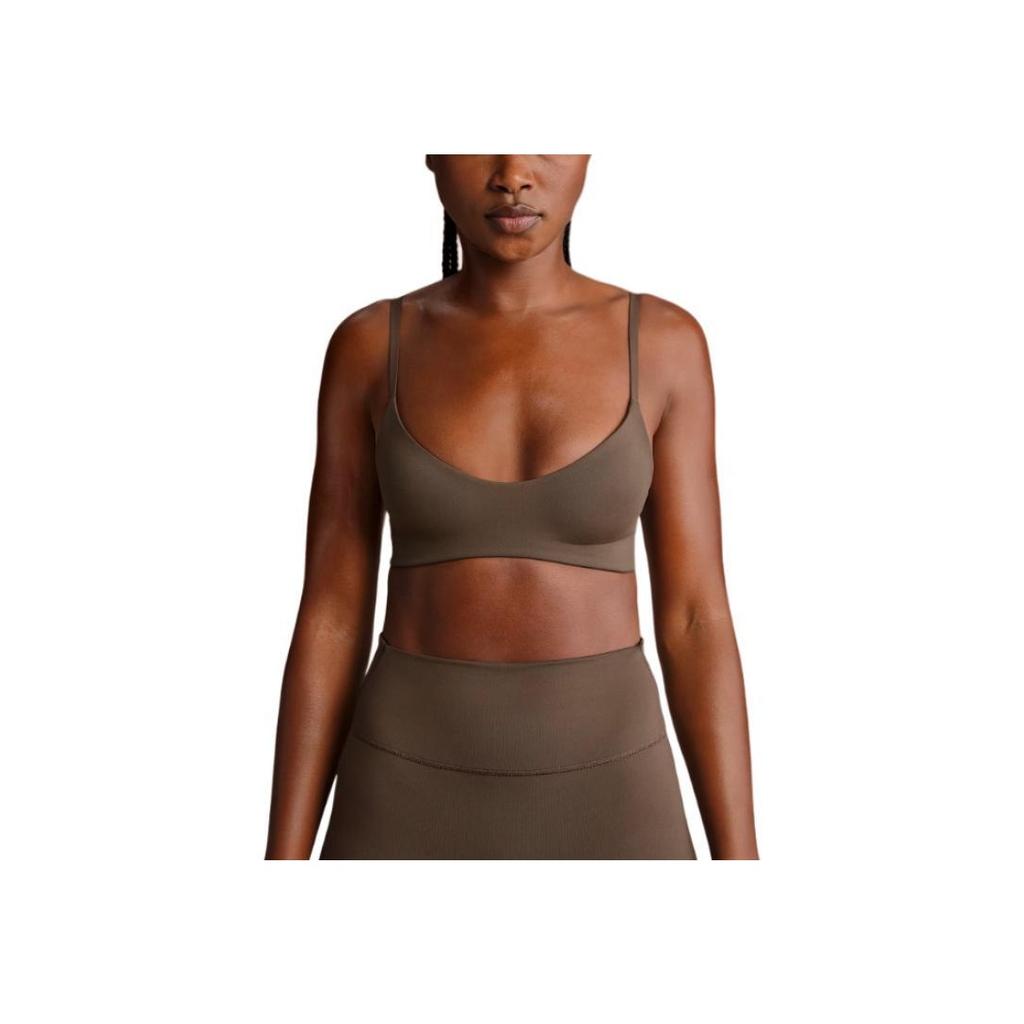 NikeSKIMS Matte Micro Scoop Bra Dark Sepia Women Tops Brown BR-SPT-5120-DSP