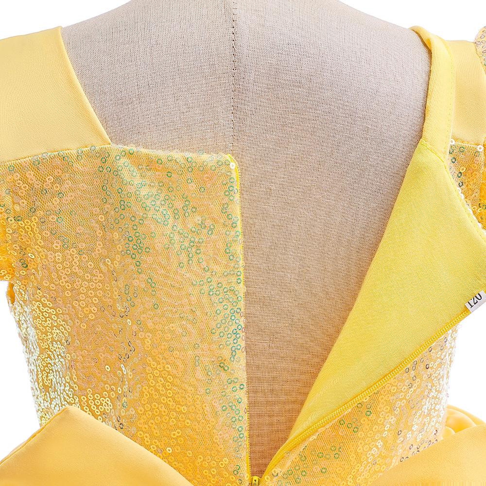 Teenager-Halloween-Kleider, Blumen-Hochzeit, Mädchen-Weihnachtskleid, Tüll, Brautjungfer, Prinzessin, Kinder-Partykleider für Mädchen, Schleife, Geburtstagskostüm