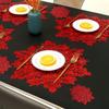 1-20PCS Solid Color Snowflake PVC Table Mat Hollow Placemat Heat Resistant Insulation Coaster Pads Bowl Christmas Home Decor