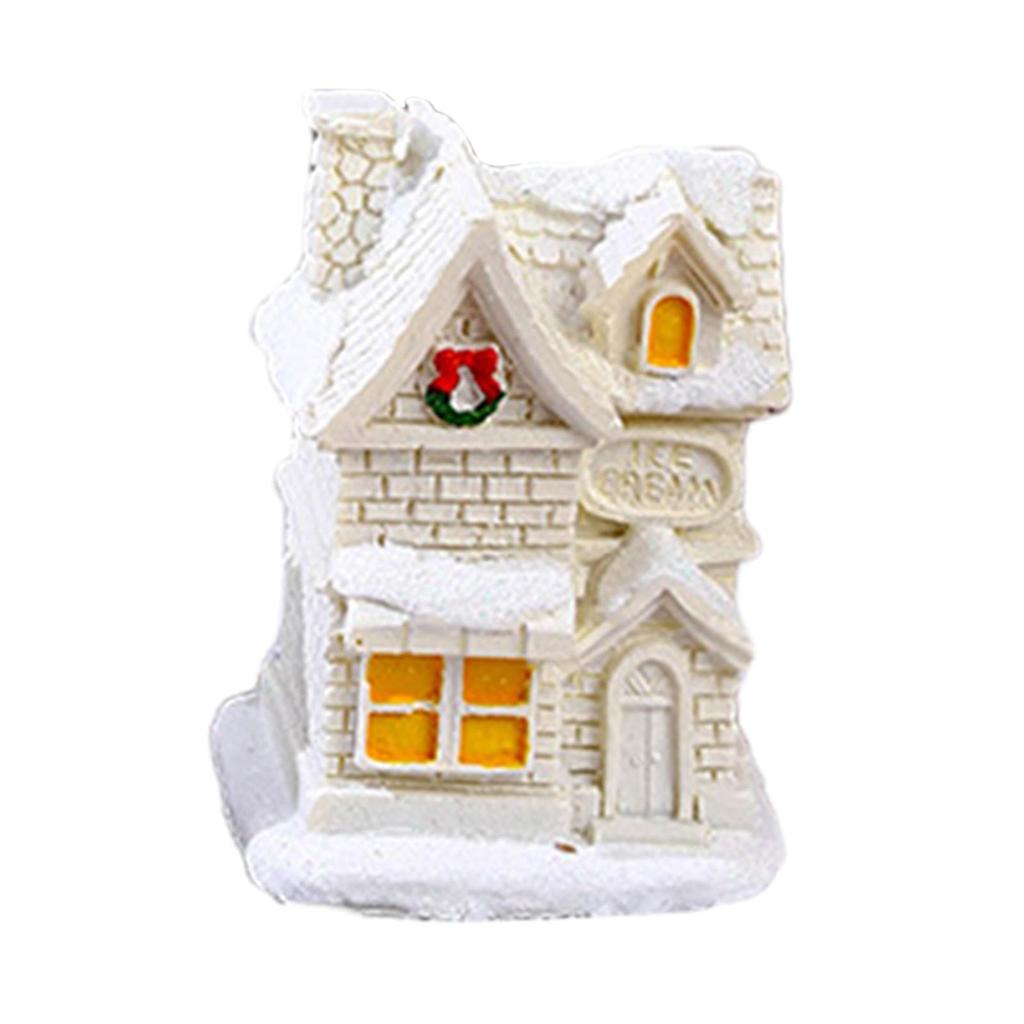 Christmas Glowing House Christmas Ornaments for Office New Year Balcony
