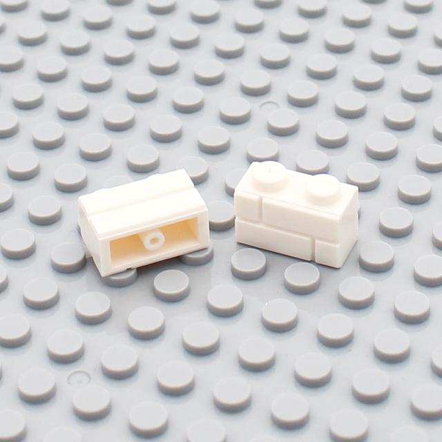 600pcs Bricks Parts DIY 98283 1x2 Checkered Brick Wall Brick Parts Compatible Educational Building Blocks Parts Toys