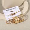 IF ME Trendy Geometirc Gold Round Hoop Earrings Set For Women Big Leopard Resin Hoop Earrings Accessories Jewelry Party