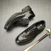 Scarpe in Pelle da Uomo Scarpe Business Casual in Pelle Scarpe con Lacci Punta Tonda Scarpe alla Moda con Fondo Alto Scarpe Versatili Traspiranti in Pelle Morbida Scarpe di Tendenza