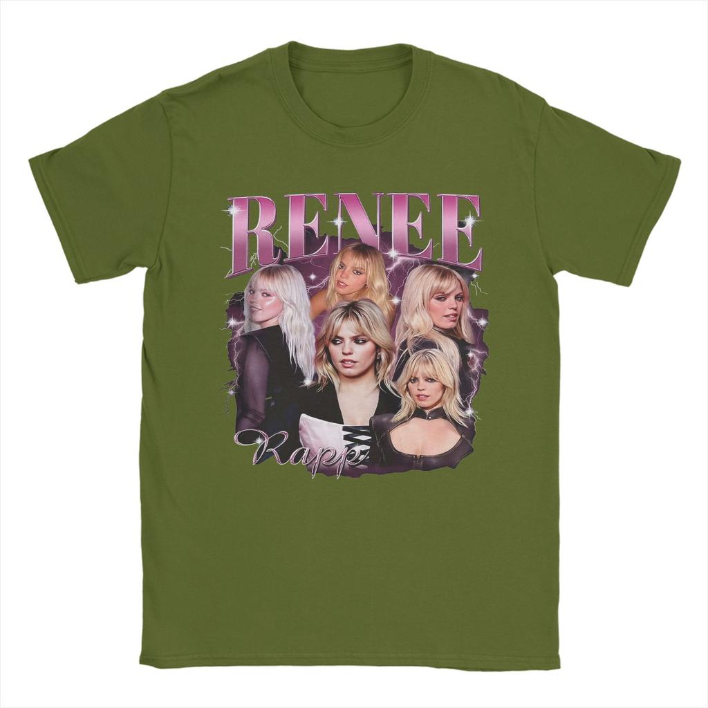 Renee Rapp 90s T Shirt for Unisex Pure Cotton Funny TShirt Round Neck Tee Shirt Short Sleeve Clothes Printed