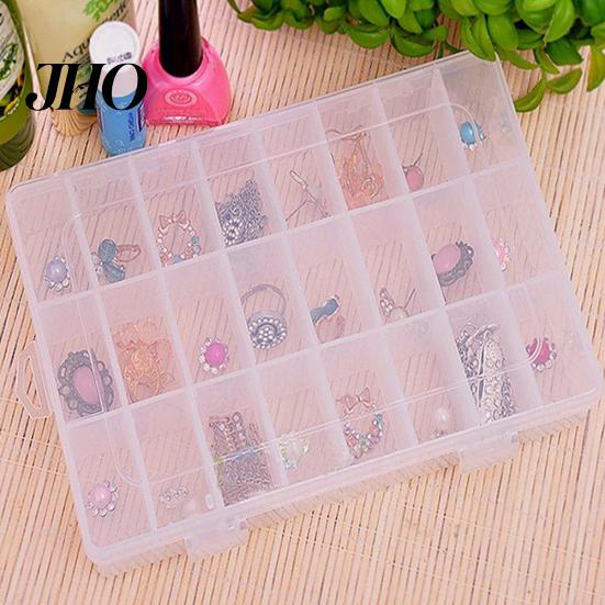 Jewelry 10/15/24 Grids Box Wear-resistant Space-saving Transparent Organizer Small Earring Storage for Travel Case