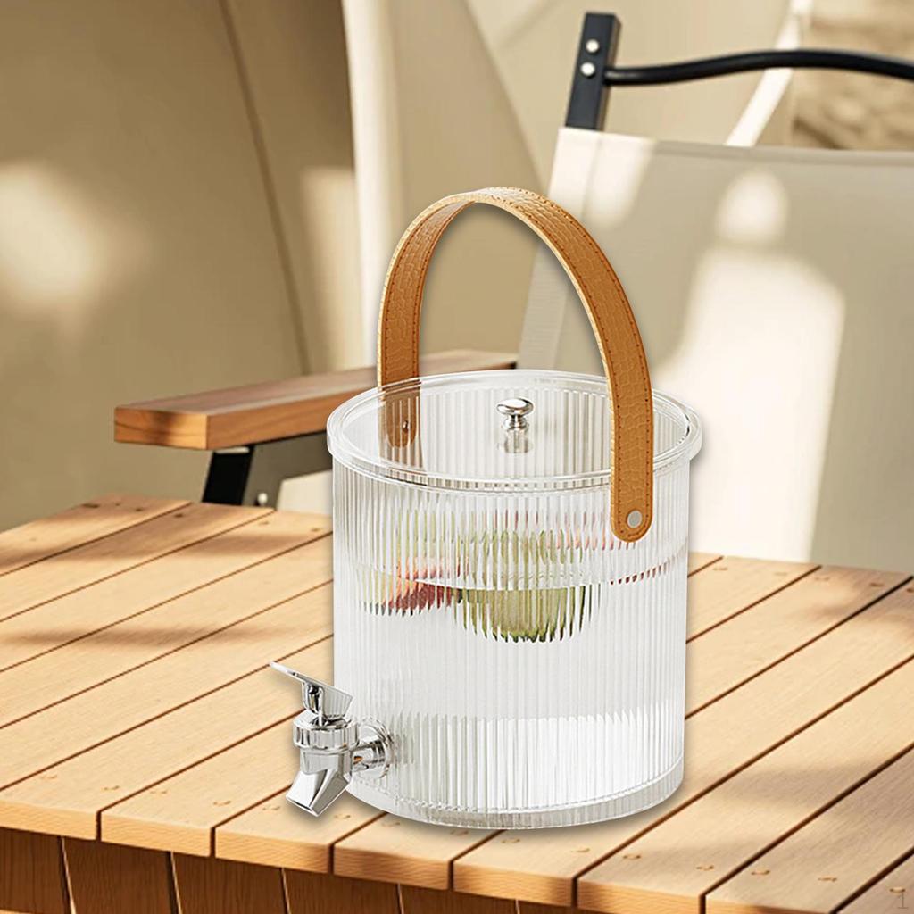 Beverage Dispenser Container with Faucet for Cold Water And Iced Drinks