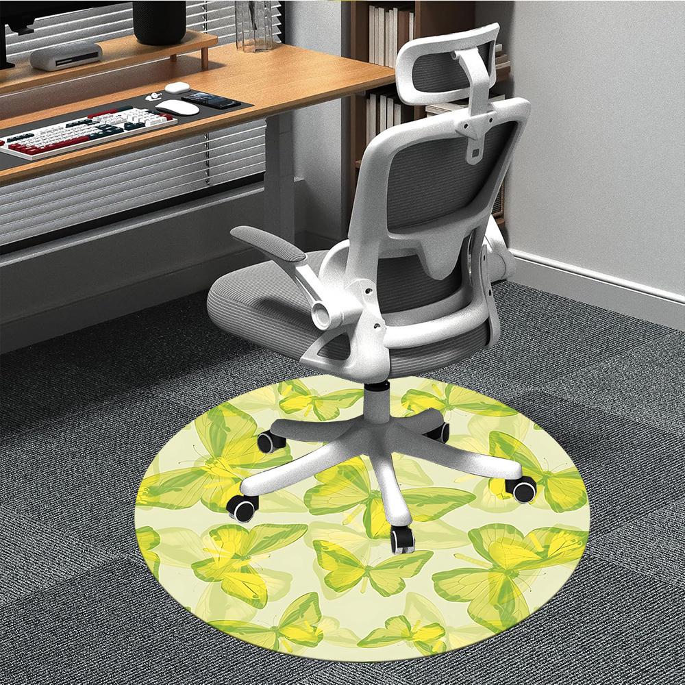 

1pc Butterfly Pattern Chair Carpet for Office - Durable, Ideal for Chair Mats, Stylish & Functional Decorative Rug yy260203073 80cm by 80cm