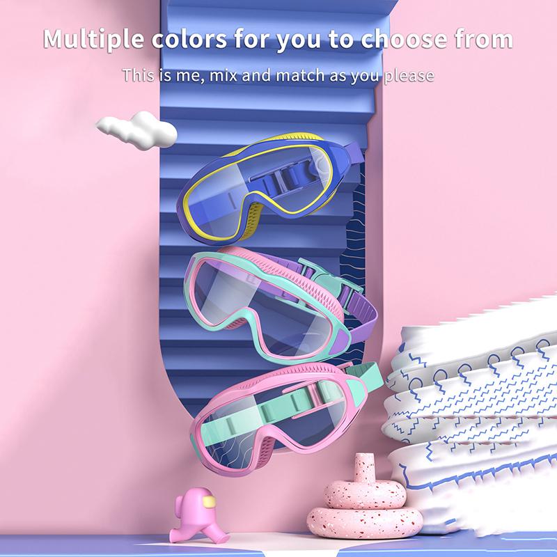 1Pcs Boys Girls Professional Diving Goggles Glasses Children Swimming Goggles Caps Waterproof Anti-fog Big Box