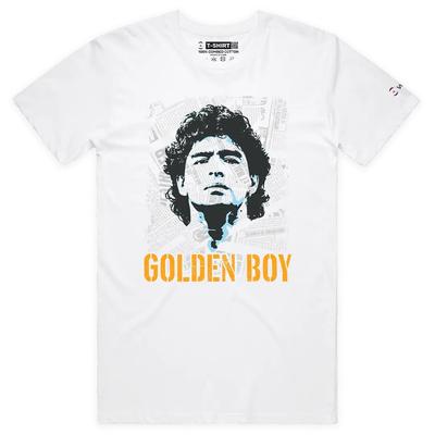 VOICEART Maradona Der Goldjunge Sport Grafik Premium T-Shirt für Fußballfans