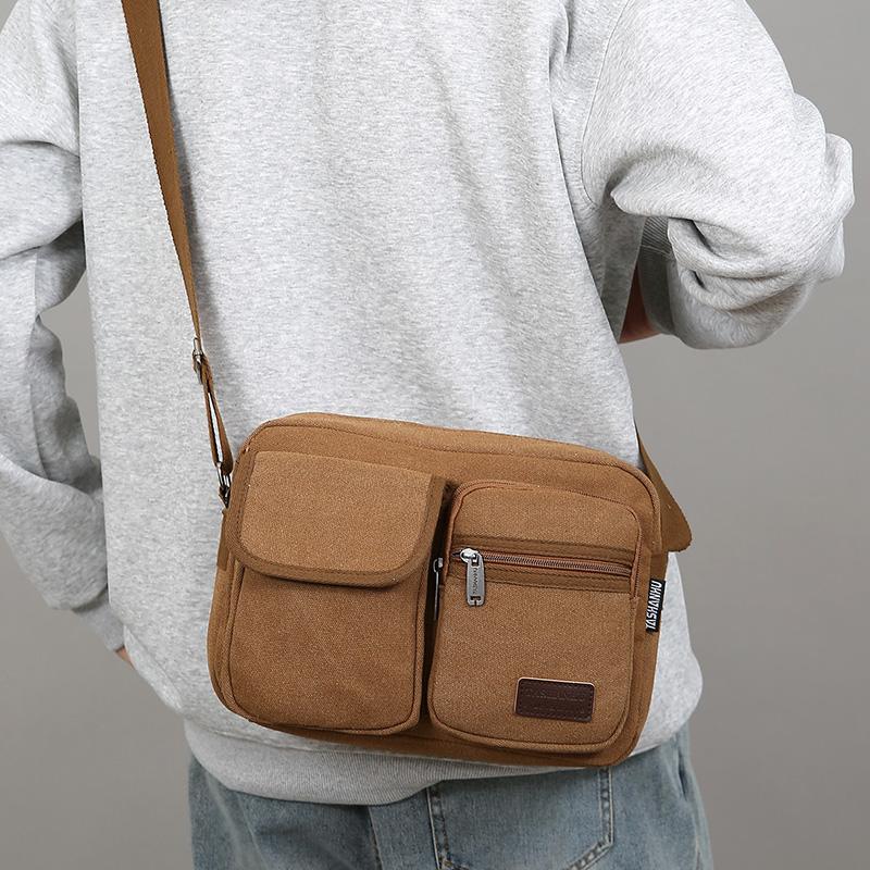 Men Canvas Shoulder Bags Casual Tote Travel Men's Crossbody Bag Luxury Messenger Bags Fashion High Quality Handbag